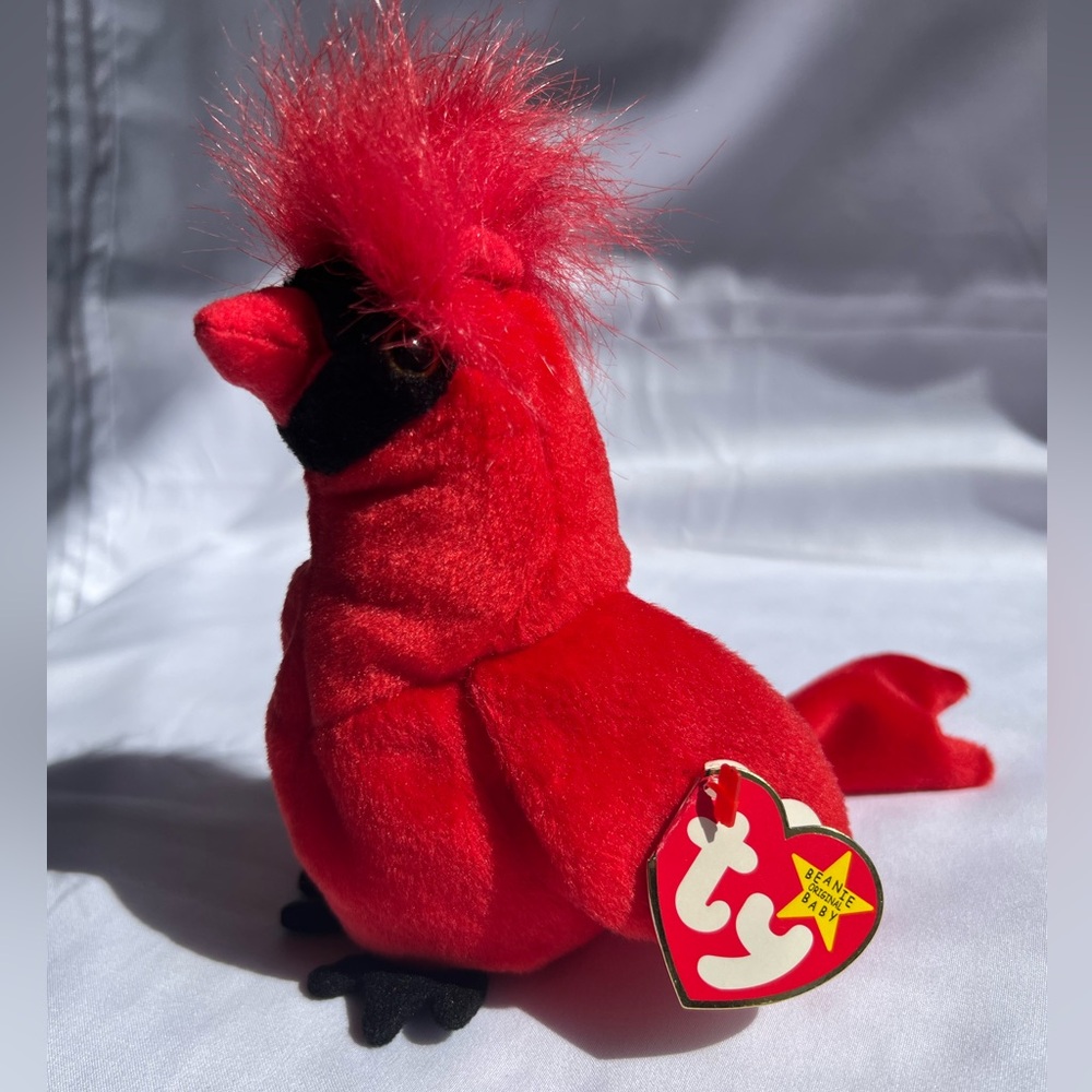 TY Beanie Babies – Mac the Cardinal, P.V.C. Pellets With 12 Errors